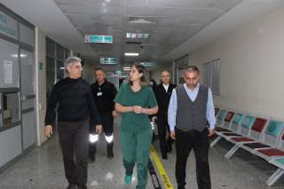 Çaycuma Devlet Hastanesi ve 112 istasyonlarına gece denetimi Çaycuma Devlet Hastanesi ve 112 istasyonlarına gece denetimi