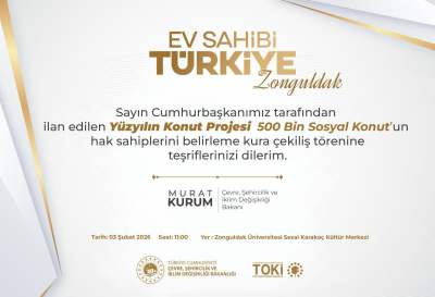 Zonguldak'ta TOKİ kura heyecanı başlıyor, hak sahipleri yarın belli oluyor