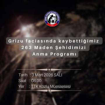 263 Kozlu maden şehidi anılacak